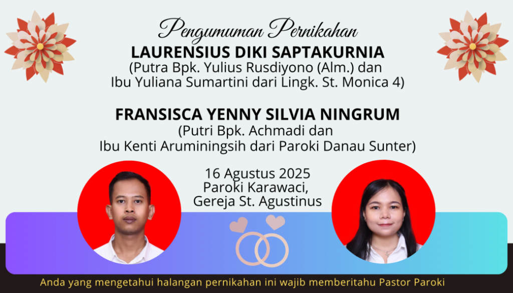 PENGUMUMAN MISA MISA MINGGU BIASA XVIII 2025